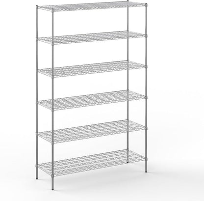 21" Deep x 60" Wide x 96" Height Wire Shelving Kit | 6-Tier | NSF Commercial Storage Rack Unit