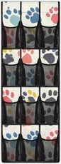 Generic Dog Paw Over Door Storage Organizer Wear-Resistant Over The Door Storage Organizer Laundry Space Saving Hanging Closet Organizer for Small Apartments College Dorm
