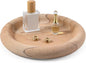 Real Natural Marble Tray, Marble Round Decorative Vanity Tray for Bathroom Countertop, Kitchen Counter, or Catchall, Coffee Table Tray for Jewelry (Vein Sandstone)