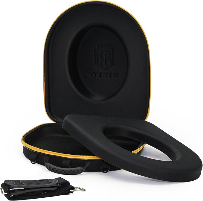 Hat Box for Travel with Shoulder and Luggage Straps, Hat Storage Box for Fedora, Straw, Panama, Trilby, Bowler, Pork Pie Hats and more. Hat Travel Case and Hat Storage Case, Crushproof Hat Box.