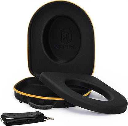 Hat Box for Travel with Shoulder and Luggage Straps, Hat Storage Box for Fedora, Straw, Panama, Trilby, Bowler, Pork Pie Hats and more. Hat Travel Case and Hat Storage Case, Crushproof Hat Box.