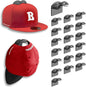 Hat Hangers for Wall, Stronge Adhesive Hat Holders Display, No Driling Caps Holder Organizer, 20 Pack Hat Hook for Baseball Caps, Wall Mounted Cap Rack, Translucent Black
