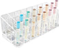 Klmnop Rollerball Perfume Organizer, 24 Space Beauty Scent Holder, Clear Perfume Storage Holder for Makeup Lipgloss Lipstick(Clear)