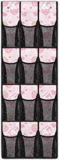 ZUXONGSYStrawberry Over The Door Shoe Organizer 12 Pockets Wall Hanging Storage for Living Room Rabbit Door Hanger Organizer Mesh Fabric Pink Shoe Holder Hanger for BedRoom