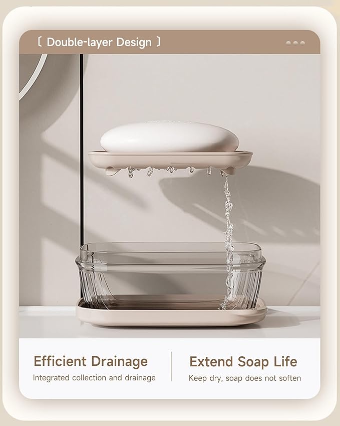 Doter Travel Soap Case, Leakproof Soap Container with Lid, Portable Bar Soap Holder for Traveling, Transparently Soap Dishes for Bathroom, Shower, Gym, School, Camping, Vacation, Outdoor