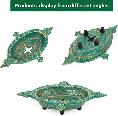 Sungmor Heavy Duty Cast Iron Soap Holder, Vintage Bar Soap Dish for Kitchen Bathroom Sink, Lovely Starfish Shape & Antique Green Sponge Dish Soap Tray, Decorative Jewelry Holder Tabletop Container