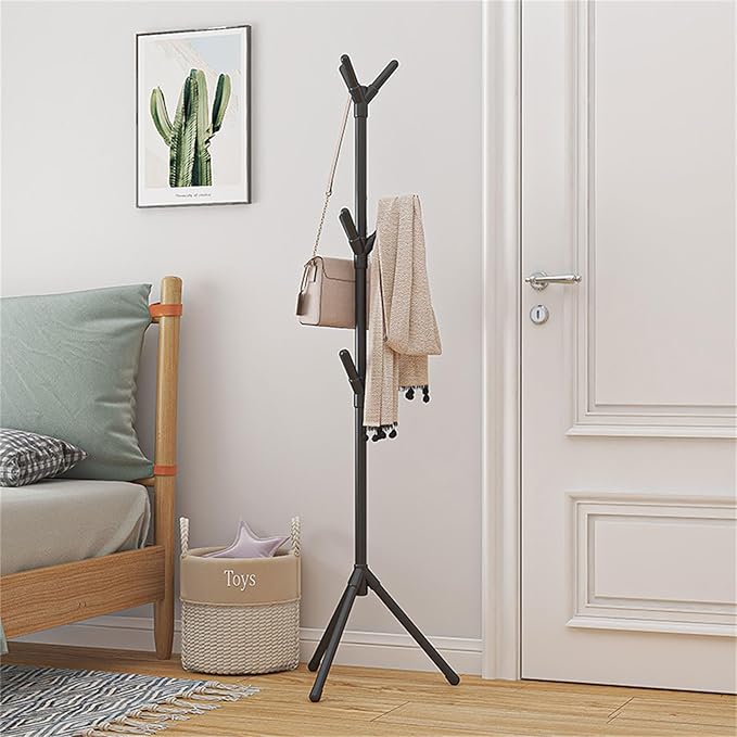 Coat Rack Halles Tree Freestanding Clothes Caps Organizers Coat Tree For Hat Jackets Handbags Scarves 19.69" X 66.92"