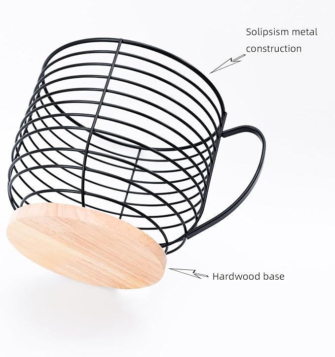 Large Capacity Coffee Pod K Cup Holders - Storage Organizer - Black Wire Rack - Coffee Bar Accessories