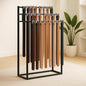 Retail Belt Display Stand,Floor Mounted Belt Hanger, Metal Men Belt Organizer, Commercial Tie Scarf Display Stand for Clothing Retail and Home (Black)