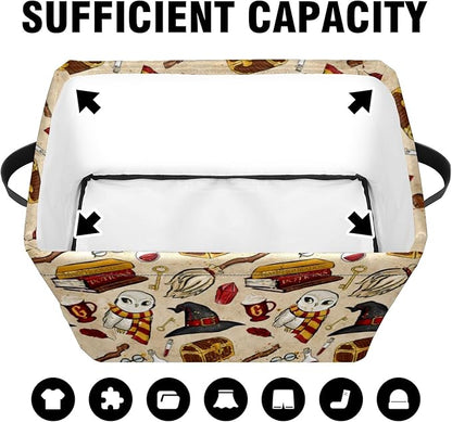 Magic Hat Storage Basket Large Foldable Storage Bin Cube Collapsible Organizer for Pantry Bedroom Decor