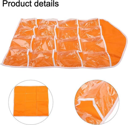 FABULETTA Clear Door Hanging Organizer with 16 Pockets for Shoes, Bras, Socks and Ties, Over The Door Storage Pouch for Closet Organization