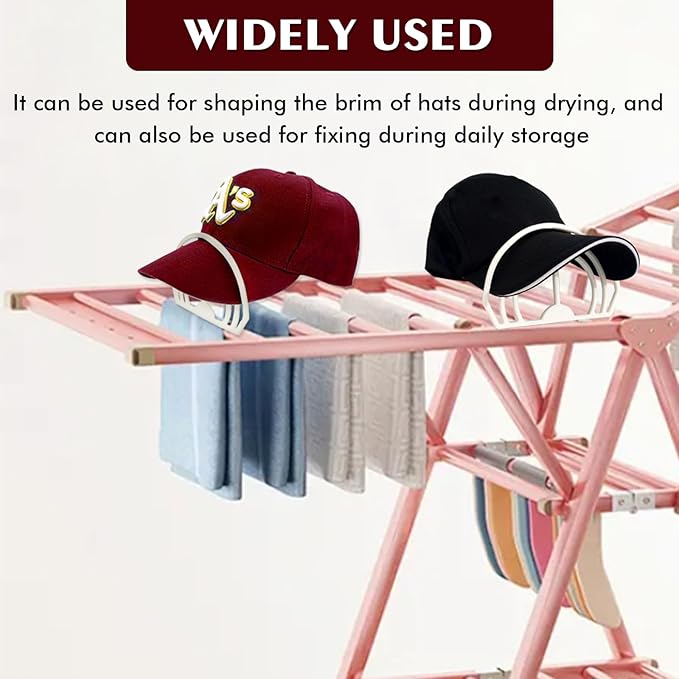 Cap Brim Bender 4PCS Baseball Hat Curving, Hat Shaper for Fitted Hats, Trucker Cap, Flat Brim, Perfect Curve Bender,Accessories for Women and Men (White)