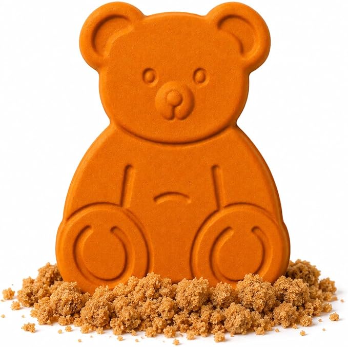 ENOLVO Brown Sugar Bear - Terra Cotta Brown Sugar Keeper & Brown Sugar Saver Disc, Reusable Terracotta Softener Stone to Keep Brown Sugar Soft in Container - 1 Pack