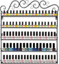 AngelcityCC 5 Tier Wall Mounted Metal Rack Shelf Versatile Organizer for Nail Polish Essential Oils for Home Nail Salon Spa Shops