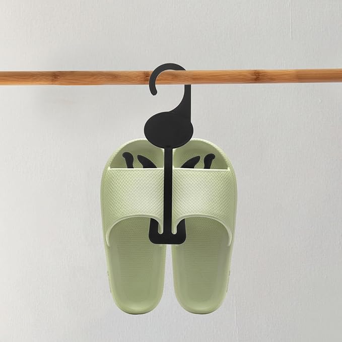 Ciieeo Hanging Shoe Hooks 20-Pack Plastic Shoe Rack for Wall or Door Mounted Flip-Flop Organizer Space-Saving Storage for Home and Closet