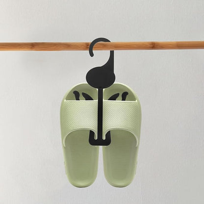 Ciieeo Hanging Shoe Hooks 20-Pack Plastic Shoe Rack for Wall or Door Mounted Flip-Flop Organizer Space-Saving Storage for Home and Closet