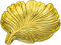 Gold Leaf Bathroom Soap Dish,Ceramic Soap Dish Holder in Palm Leaf Style,Self Draining Design and Used to Hold Various Small Bathroom and Kitchen Accessories