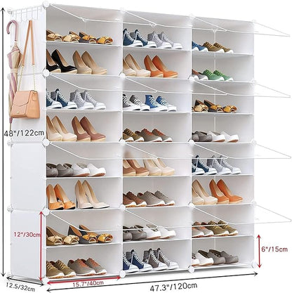 Shoe Storage,48 Pairs Shoe Rack Organizer for Closet Shoe Cabinet with Door Shoe Shelves for Closet,Entryway,Hallway,Bedroom
