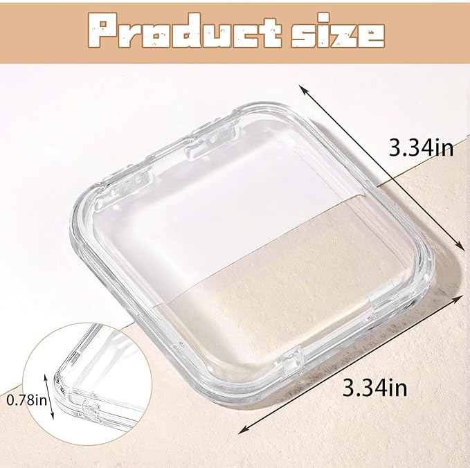 Press on nail storage 14 PCS Acrylic Nail Storage Box - Portable Versatile Organizer for Press - On Nails, Jewelry and More with 60 Pcs Adhesive Double Sided Tape