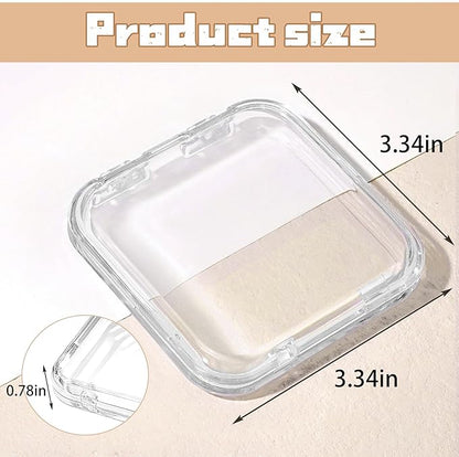 Press on nail storage 14 PCS Acrylic Nail Storage Box - Portable Versatile Organizer for Press - On Nails, Jewelry and More with 60 Pcs Adhesive Double Sided Tape
