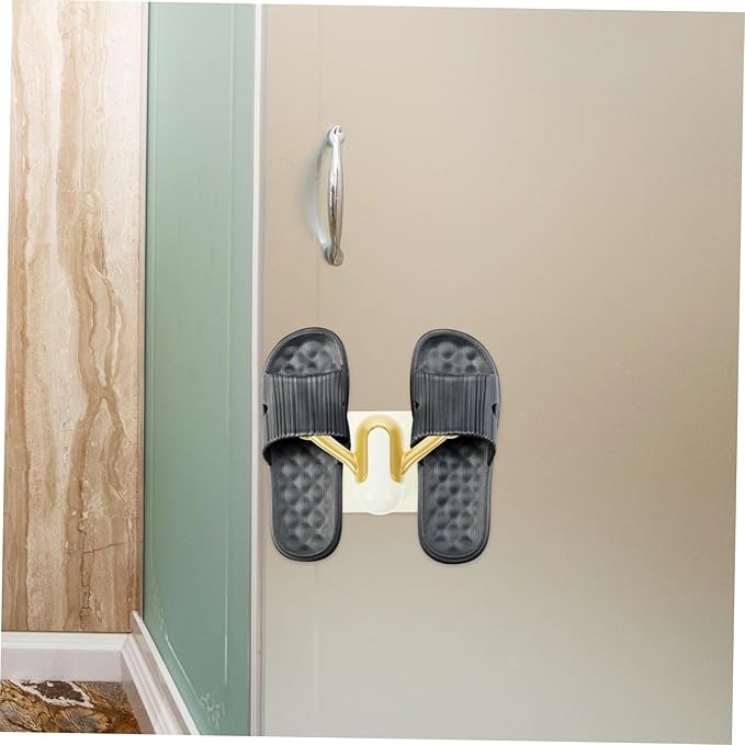 PRETYZOOM 2pcs Slipper Rack for Home Wall Hanging Shoes Organizer Entryway Storage No Drilling Material for Family Bathroom Living