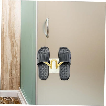 PRETYZOOM 2pcs Slipper Rack for Home Wall Hanging Shoes Organizer Entryway Storage No Drilling Material for Family Bathroom Living