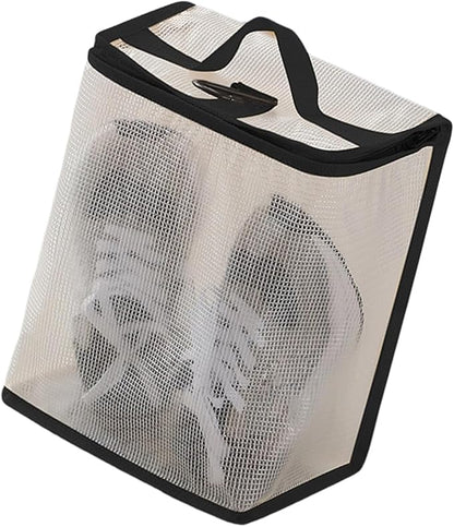 PVC Shoe Organizers for Travel with Meshes Design to Odors Ideal for Suitcases Backpacks and Home Closet Storage Hanging Shoe Organizers