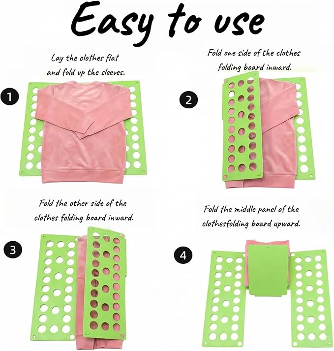 Toddler Shirt Folding Board (Ages 1–7) – Build Independence & Fine Motor Skills, Mini Kids Clothes Folding Board & Shirt Folder, Portable Laundry Organizer for Small Sizes（Cyan）