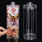 PH PandaHall 2pcs Scrunchie Holder Organizer Acrylic Hair Tie Organizer Stand with Lid Portable Hair Band Storage Display Hair Accessories Organizer Display for Women 2.7x7.6 Inch