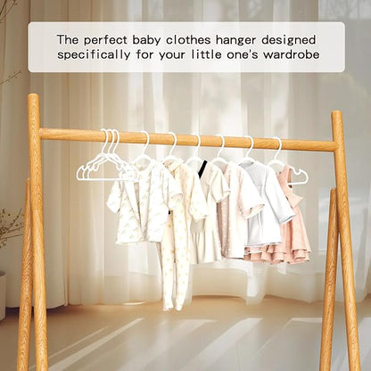 60 Pack Baby Plastic Hangers,12.83" Ultra-Thin,Non-Slip Hangers for Children. Ideal for Closets and Nurseries.Designed for Newborns and Children's Clothing,Including Trousers,Coat,Dresses.(White)
