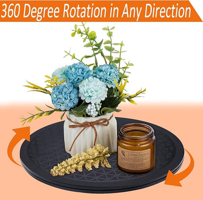 10 inch Turntable Rotating Caster Spinner Non Skid Lazy Susan Heavy Duty 360˚ Rotating Swivel Stand for Model Base/Potted Plants/TV/Monitors/Craft Paintings (1 PCS)