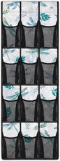 Extra Large Door Organizer with 12 Mesh Pockets, Storage Hanging Bag Behind the Door for Shoes Toys Cleaning Supplies, Dragonfly