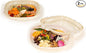 Crudités | Portable Snack Tray | Square 2-Pack | Cream White | Reversible Stretch Lid Food Containers | BPA-Free, Freezer & Dishwasher Safe | Meal-Prep, Charcuterie, Salads, Picnic, Travel