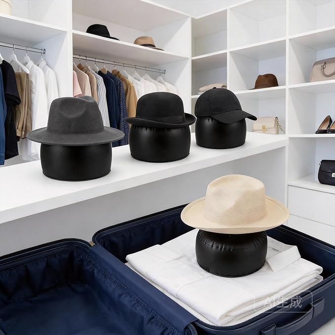 Alipis Inflatable Hat Shaper: Inflatable Hat Stand Cap Insert - Support Holder for Storage Display Wigs Helmet Baseball Caps Home Shop