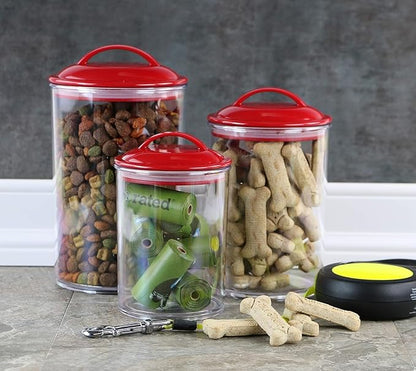 Food Storage Containers, BPA Free Airtight Canisters for Cereal, Pasta, Sugar, Coffee, Flour, Cookies, Loose Tea, for Kitchen Organization Set of 3 Lemon by Reston Lloyd