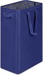 efluky Slim Laundry Basket, Narrow Laundry Hamper with Handles, Collapsible Dirty Clothes Hamper, Tall Laundry Bin for Laundry Room, Dorm and Bedroom, 12.7 Gallons(75L) Blue