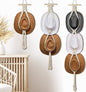 Yulejo 3 Pieces Macrame Hat Hanger Boho Hat Hanger for Wall Cowgirl Organizer Hand Weaving Display Rack Decoration Holder for Wide Brim and Fedoras Baseball