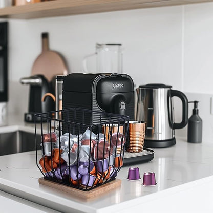 BYTEAIDREX Extra-Large Coffee Pod Holder,K Cup Holders for Counter Small Space,K Cup Storage,Coffee Pod Basket,Coffee Station Organizer, Bar Accessories.