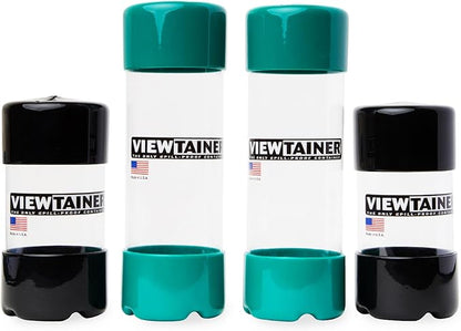 Viewtainer Slit-Top 4 pack - 2" (Black/Green)
