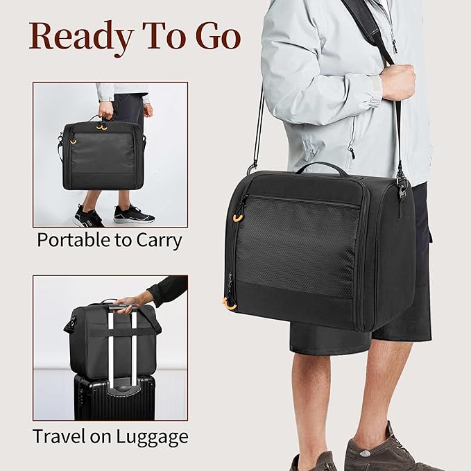 PGmoon Large Hat Bag for Baseball Caps, Cap Organizer carrier for 20-24 Caps, Portable Hat Storage Case Holder for Traveling, Home Storage (Patent Design)