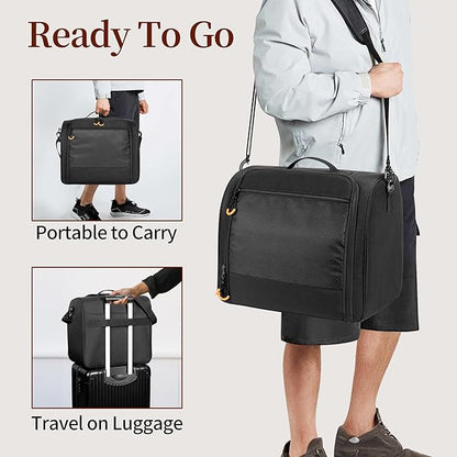 PGmoon Large Hat Bag for Baseball Caps, Cap Organizer carrier for 20-24 Caps, Portable Hat Storage Case Holder for Traveling, Home Storage (Patent Design)