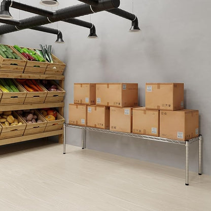 14" Deep x 60" Wide x 14" Height Wire Shelving Kit | 1-Tier | NSF Commercial Storage Rack Unit