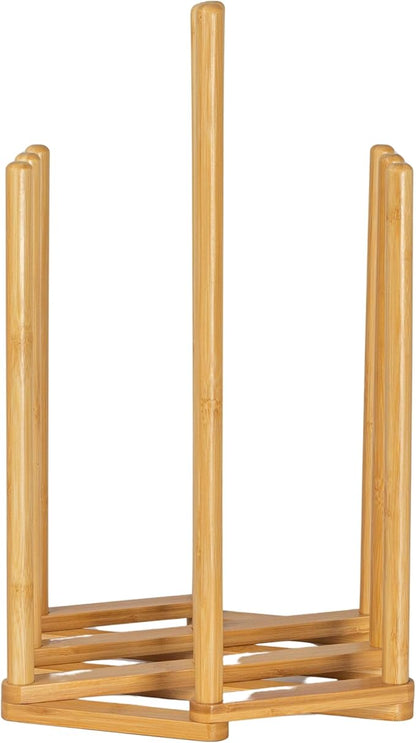 Bamboo 5 Pair Accordian Boot Rack, Natural