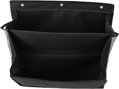 Efficiently Use Vertical Space with Door Mounted Design Hanging Shoes Design, Oxford Fabric Double Tier Shoe Organizer for Spaces (Black)
