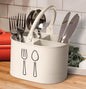 Silverware Holder for Countertop, Spoon Holder & Cutlery Organizer, Utensil Holder for Party, Flatware Caddy, Silverware Holder for Party (Ivory)