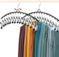 2 PCS Leggings Organizer for Closet Hanging, 360° Swivel Hook Trouser Hangers with 30 Clips Holds 30pcs Shorts/Skirts/Hats, Space Saving Pants Hangers, Closet Organizers and Storage