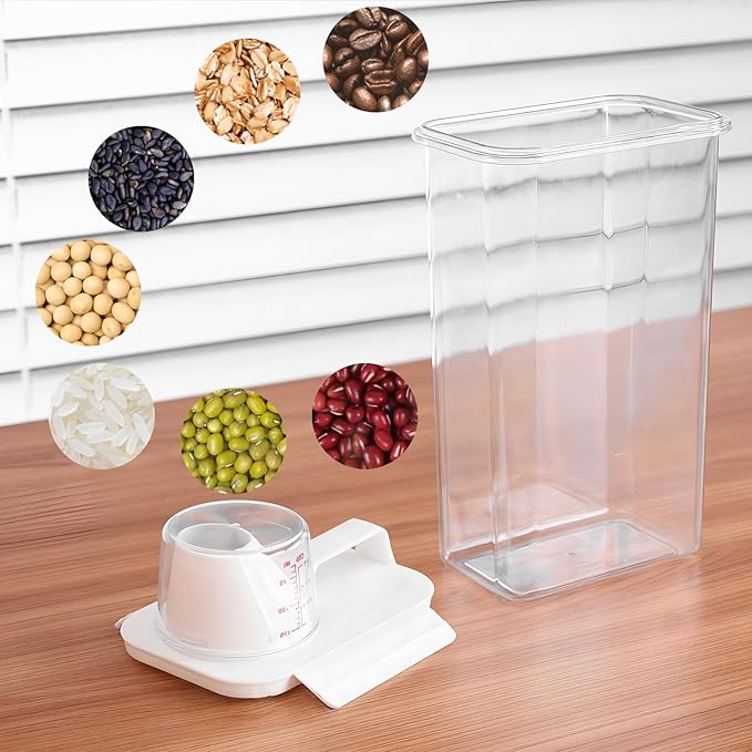FrutPunch Rice Container,Rice Storage Container,3-5 Lbs Tcereal Storage Container,Suitable for Home Kitchen Rice, Soybean Food Storage,Pet Food Storage Containers (2.3, Liters)