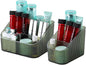 Green Makeup Organizer, Makeup Brush Holder 8 Cups for Vanity, Bathroom Countertop Cups, Dresser Organizer for Cosmetic Display, Skincare Srorage, Perfume Stand, Toiletry
