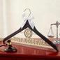 Bucherry Wooden Judge Robe Hanger Funny Judges Gifts Black Best Judge Ever Coat Hanger with Bow and Balanced Scale Motifs for Men Women Graduation Birthday