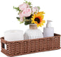 Toilet Tank Basket, Wicker Basket for Toilet Paper Storage,Small Baskets for Countertop,Shelves,Living Room,Bedroom,Both Organizer&Decor